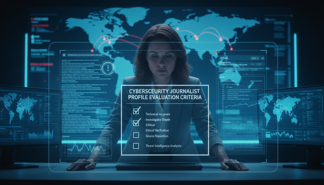 cybersecurity journalist profile evaluation criteria